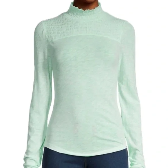 We the Free The Caroline Top Iced Aqua - Picture 1 of 4